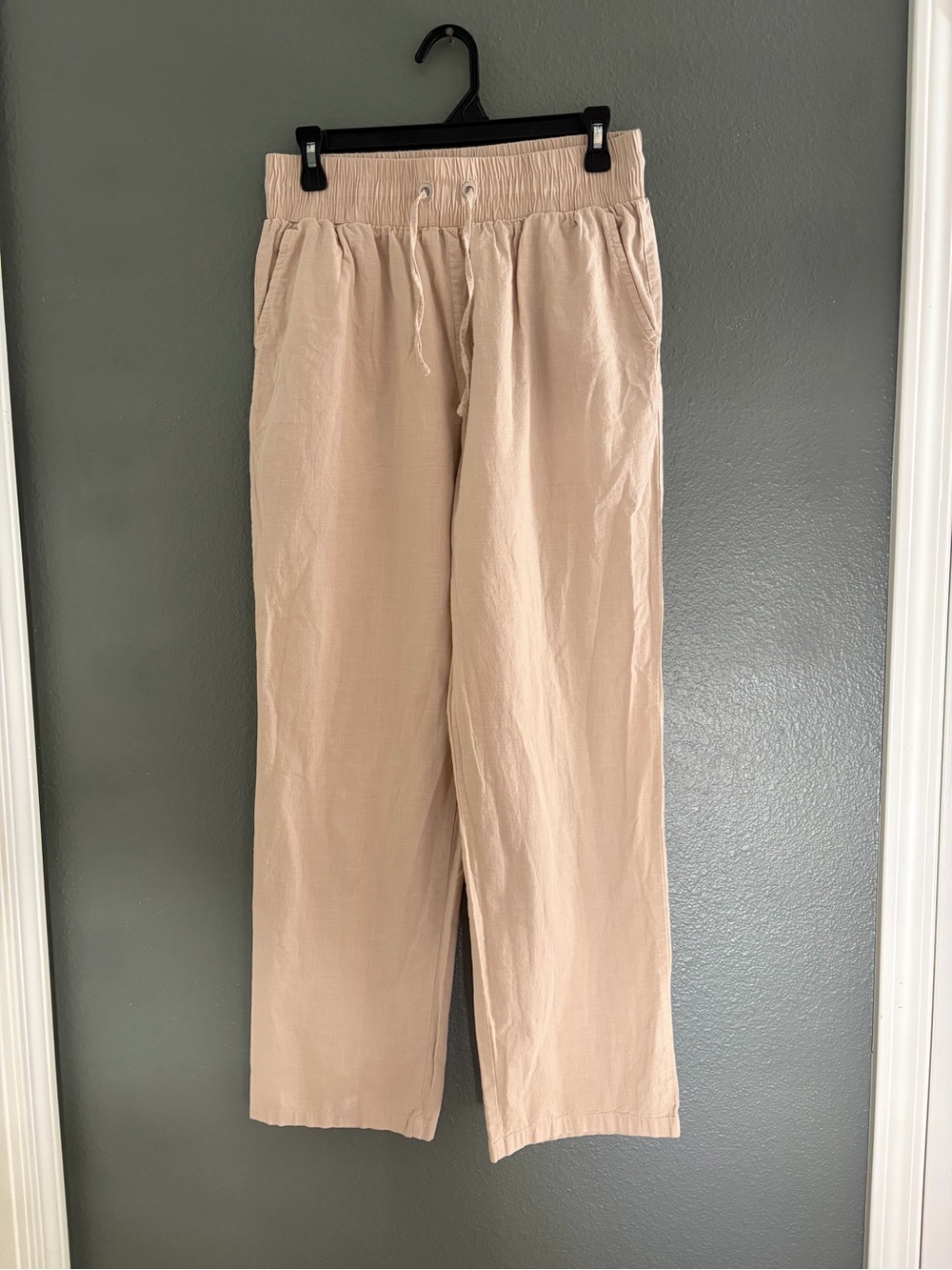 Closet Cleanout! 
 Cotton/Flax Casual Drawstring Pants 
Size M